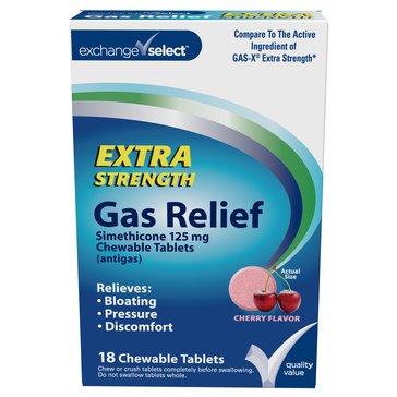 Exchange Select Gas Relief Chewable Tablets Cherry 18ct