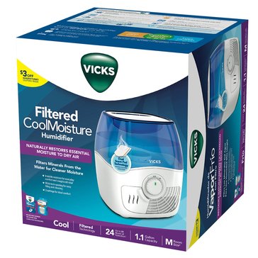 Vicks 1.1 Gallon Filtered Cool Mist Humidifier