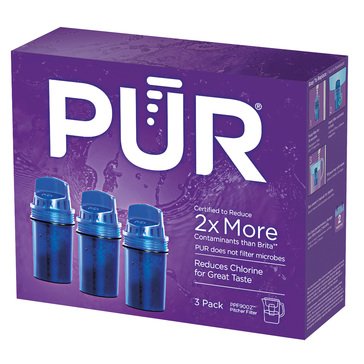 PUR Pitcher 3-Pack Replacement Filter With Tray
