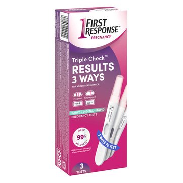 First Response Triple Check Pregnancy Test, 3 Pack