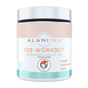 Alani Nu Hawaiian Shaved Ice Pre-Workout Powder, 30-servings
