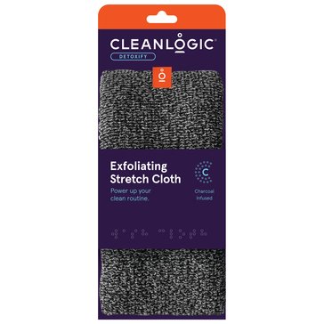 CLEANLOGIC Detox Purifying Charcoal Stretch Wash Cloth