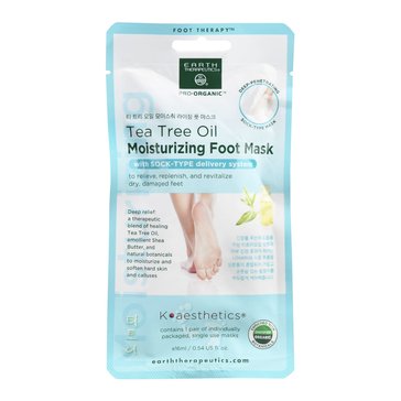 Earth Therapeutics Moisturizing Tea Tree Oil Sock Mask 1pr