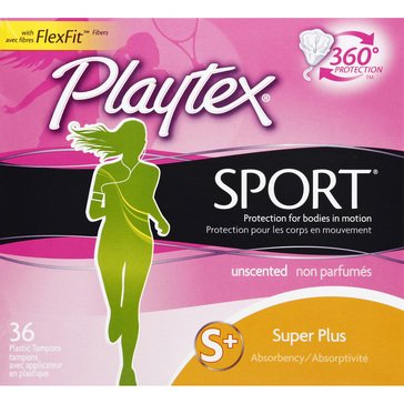 Playtex Sport Unscented Super Absorbent Tampons, 36-count