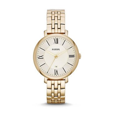 Fossil Women's Jacqueline Gold-Tone Stainless Steel Watch 