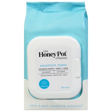 The Honey Pot Company Sensitive Intimate Wipes, 30-count