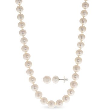 Imperial Pearl Freshwater Cultured Pearl Necklace and Earring Set, Sterling Silver