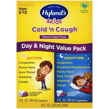 Hylands 4 Kids Cold n Cough Day Night Value Pack Grape
