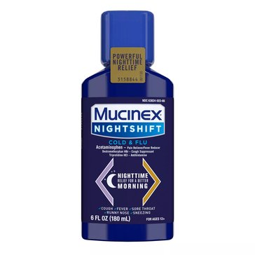 Mucinex Fast-Max Adult Liquid Night Shift Cold Flu