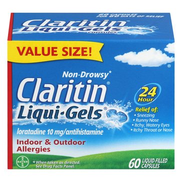 Claritin Allergy Liqui-gels,  60-count