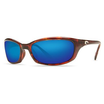 Costa del Mar Men's Harpoon Tortoise/Blue Mirror Polarized Sunglasses