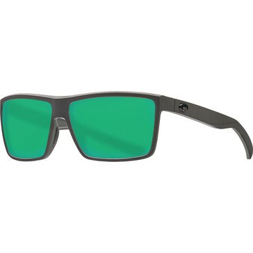 Costa del Mar Men's Rinconcito Matte Gray/Green Mirror Polarized Sunglasses