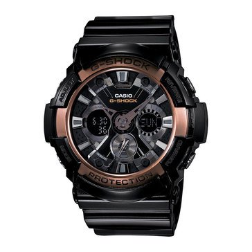 Casio Men's Black Rose Gold Dial Watch, 55.1mm