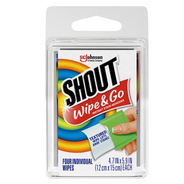 Shout Wipes Trial Size 4 CT