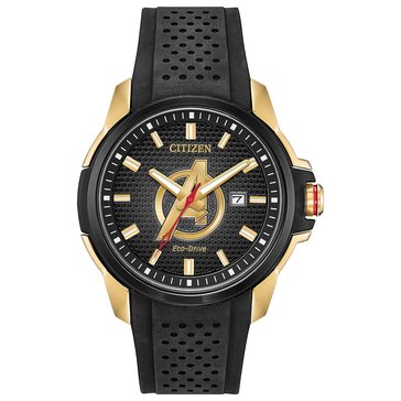 Citizen Men's Marvel Classic Avengers Silicone Black Strap Watch