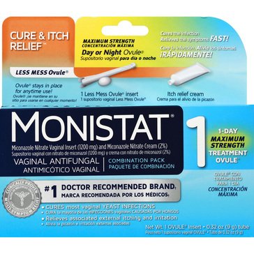 Monistat 1 Day Day or Night Yeast Infection Cream