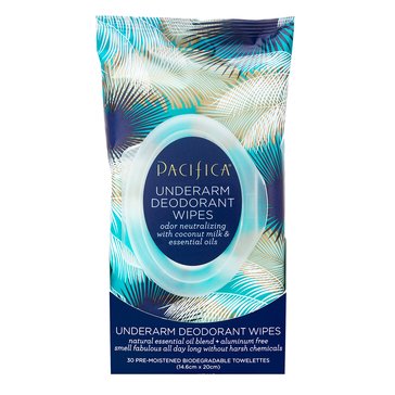 Pacifica Coconut Milk & Essential Oils Underarm Deodorant Wipes