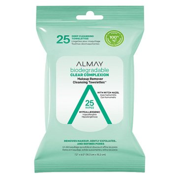 Almay Biodegradable Clear Complexion Makeup Remover Towelettes