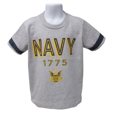 Third Street Youth Boys' USN 1775 With Eagle Single Striped Tee
