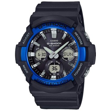Casio Men's Black Blue/Dial Black Resin Strap Watch, 52.5mm