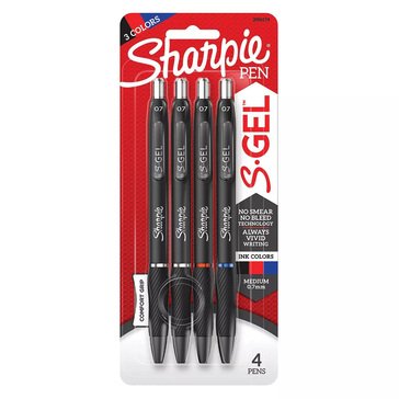 Sharpie S-Gel Medium Point Multi-Color Ink Gel Pens, 4-count