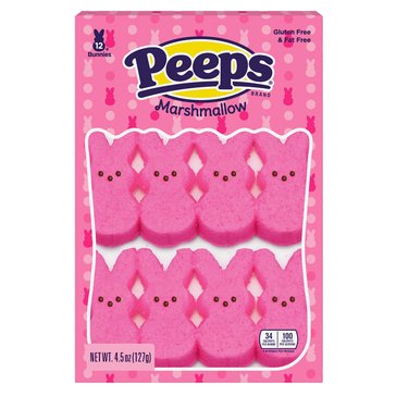 Peeps Pink Marshmallow Bunnies, 12-count