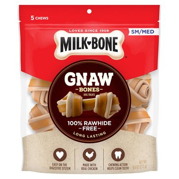 MilkBone Gnawbones 9.6 oz Alternative Chicken S/M Adult Dog Rawhide