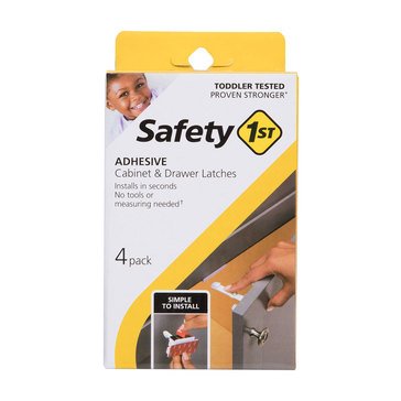 Safety 1st Adhesive Cabinet Latch, 4pk