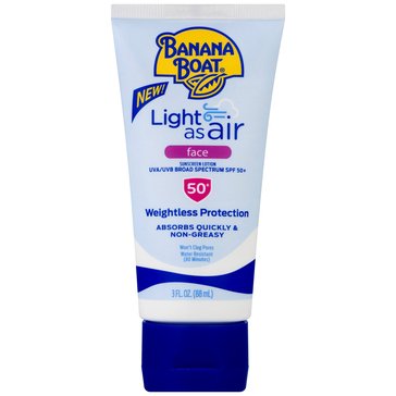 Banana Boat Light as Air SPF 50 Faces Lotion, 3oz