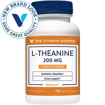The Vitamin Shoppe L-Theanine  200mg Vegetable Capsules, 250-count 