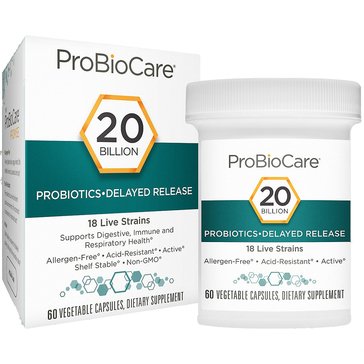 ProBioCare Probiotic 20 Billion CFUs Vegetable Capsules, 60-count