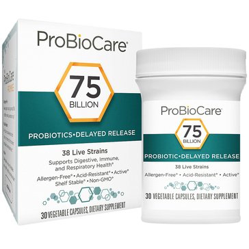 ProBioCare Probiotic 75 Billion CFUs Vegetable Capsules, 30-sount