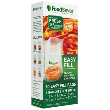 FoodSaver Gallon Size Gussetted Bags 10-count