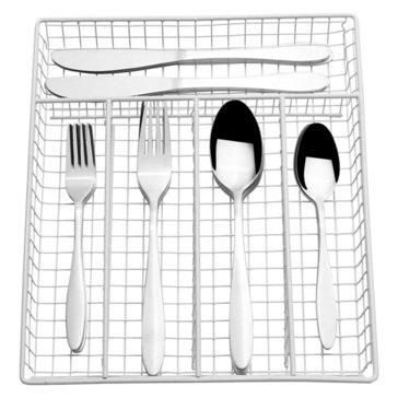 Pfaltzgraff Jasmine 30-Piece Flatware Set with Caddy