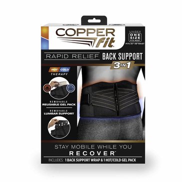 As Seen On TV Copper Fit Rapid Relief One-Size Adjustable Back Support