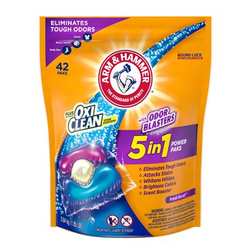 Arm & Hammer Plus OxiClean Power Paks Laundry Detergent with Odor Blasters, Fresh Burst 