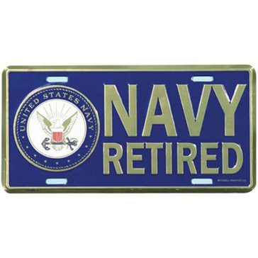 Mitchell Proffitt Navy Retired with Insignia License Plate