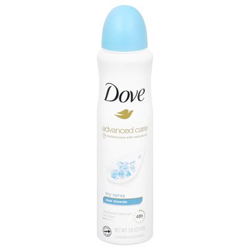 Dove Advanced Care Antiperspirant Dry Spray Clear Minerals 3.8oz