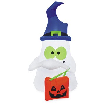 HKS 3.5-FT White Ghost with Candy Tote