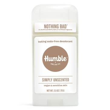 Humble Brands, Vegan Simply Unscented Deordorant 2.5oz