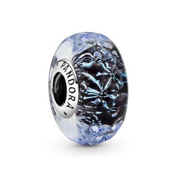 Pandora Wavy Dark Blue Murano Glass Charm