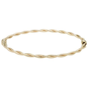 10K Braided Bangle Bracelet