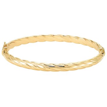 10K 5mm Twisted Bangle Bracelet