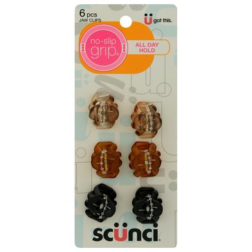 Scunci No-Slip Jaw Clips 6cm 2-Pack