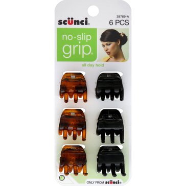 Scunci No Slip Grip Jaw Clips 2.5cm