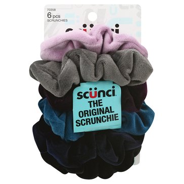 Scunci Velour Twisters 6-Pack