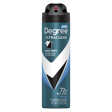 Degree Men Antiperspirant Dry Spray Black + White Fresh 3.8oz