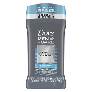 Dove Men + Care Clean Comfort Deodorant 3oz Twin Pack