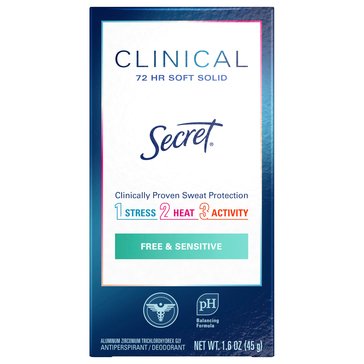 Secret Clinical Strength Antiperspirant Deodorant Unscented 1.6oz