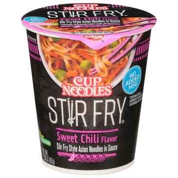 Nissin Cup Noodles Sweet Chili Stir Fry Noodles, 2.89oz